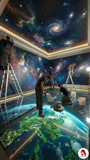 This Bedroom Is Literally Floating in Space 🌌🚀 #shortvideo #bedroom #roommakeover