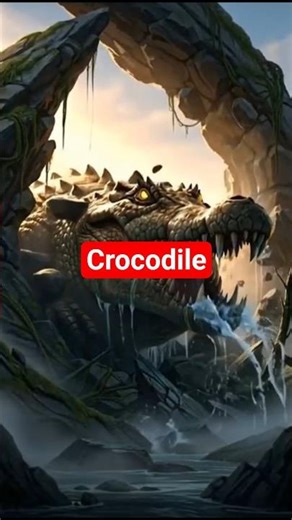 ragon or Crocodile Emerges from Broken Rock | Mythical Scene #shorts #viralvideo