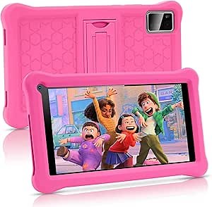SUMTAB Kids Tablet 7 inch Android 11 Tablet for Kids(Ages 3-12), 3GB RAM 32GB ROM 128GB Expand,Kids Software Pre-Installed, Bluetooth, WiFi, Dual Camera,with Shockproof Case-Pink…