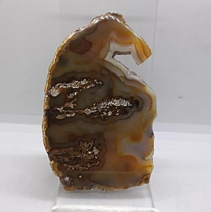 Laguna Agate Geode Slice – Polished Banded Microcrystalline Quartz (124gm) - Etsy