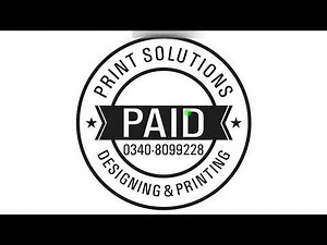 How to make a Round/Paid Stamp Design in Corel Draw I Stamp Designing