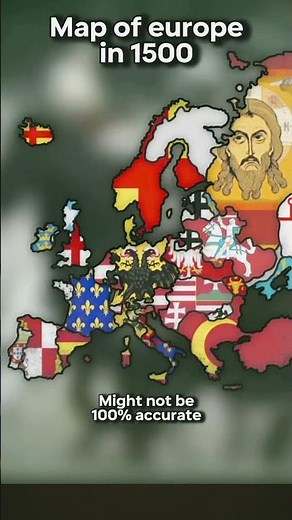 Map of Europe in 1500s #history #geography
