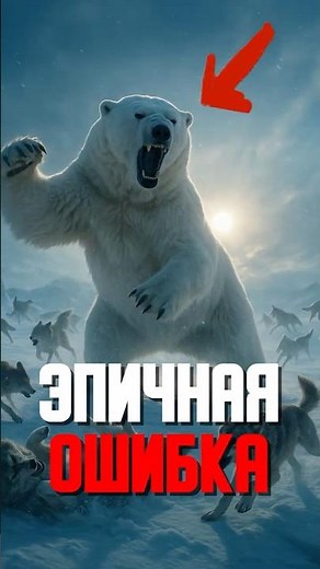 Белый медведь показал, кто хозяин льдов!