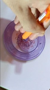 Mesmerizing Orange & Purple #Spirograph – Hypnotic Art in Motion