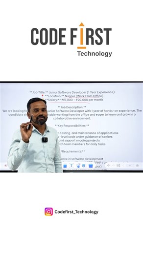 Gorakh Kharat on Instagram: "Why Flutter Developers Are in High Demand 🚀 One codebase. Multiple platforms. High-paying jobs 💰 Flutter is changing the future of mobile app development. If you want Android + iOS + Web apps with a single skill — Flutter is for you! 🎯 Perfect for students, freshers & career switchers 📲 Learn Flutter with CodeFirst Academy . . . . #flutterdeveloper #job #opening #jobvacancy #interview"