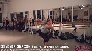 Another powerful #stepsspotlight with Desmond Richardson of Complexions Contemporary Ballet for the books! Watch these dancers move between percussive and fluid energies in this intricate choreography. 📷: Pierre Marais, 🎶: "Chronos," Kirill Richter #stepsonbroadway | Steps on Broadway