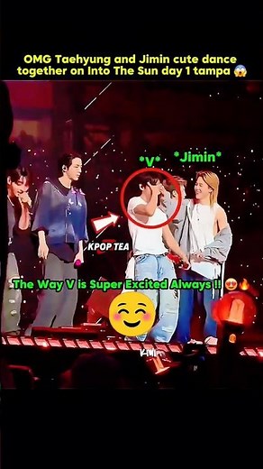 😍🔥Tae Jimin cute romantic dance on into the sun day 1 tampa #bts#btsshorts#taehyung#jimin#btsv#jin