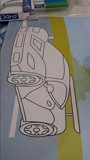 "Colorful Car 🚗🚗 Drawing & Coloring for Children"🧒