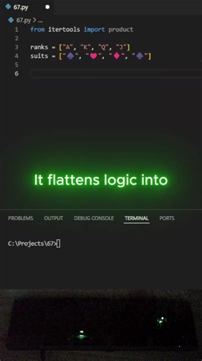 Stop nesting loops! 🛑 Use itertools to flatten your logic instantly. #python #cleancode