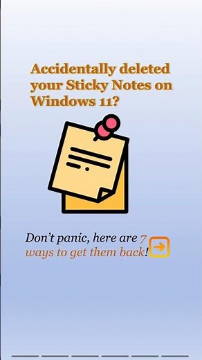 📝 7 Ways to Bring Deleted Sticky Notes Back on Windows! #datarecovery #stickynotes