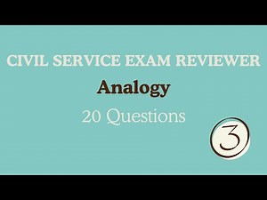 Civil Service Exam Reviewer 2026 | Analytical Ability | Analogy 3 | CSC Reviewer 2026 #cse2026 #cse