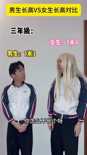 Boys growing taller vs. girls growing taller#Height#Height difference between men and