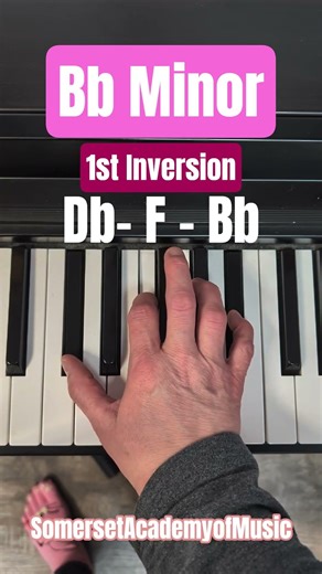 B Flat Minor Chord Piano Inversions #pianotutorial #minorchords