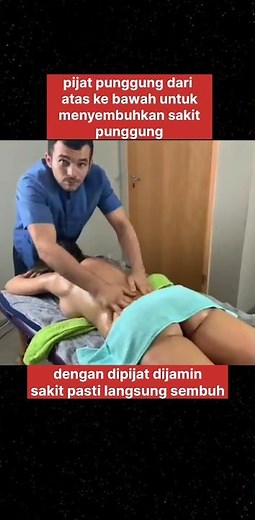 pijat punggung dari atas ke bawah untuk menyembuhkan sakit punggung #abj #pijat #sports