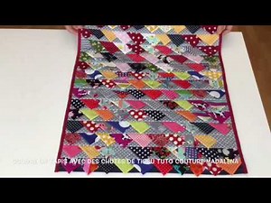 Coudre un tapis avec des chutes de tissu - Tuto Couture Madalena