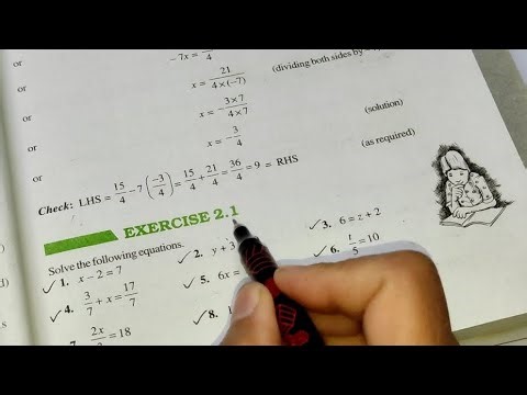 Linear Equation in One variable Ex 2.1 Chapter- 2 || Ncert Class 8th Maths Solutions