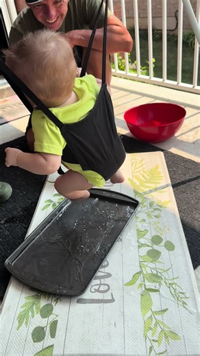 A little sensory play today with grandpa for Finny #identicaltwins #boymom #babytiktok #ForYou #fyypppppppppppppppppp #momtok