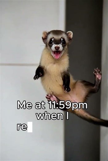 6AM Sloth vs 1159PM Ferret Panic 😂