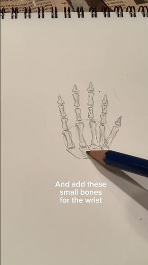 How to draw a skeleton hand: tutorial! #drawing #art
