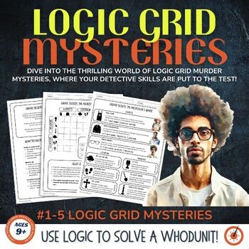 Logic Grid Murder Mystery Game - Logic Activities, Mystery Logic Puzzles, Book 1