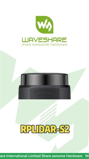 RPLIDAR-S2,32000 Samples/sec,Dual Comm Interfaces,18–50m Scan Distance#lidar #waveshare #raspberrypi