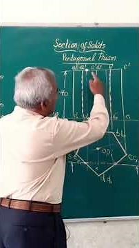 Section of Pentagonal Prism/ step by step procedure/ step 2/ Engineering Drawing