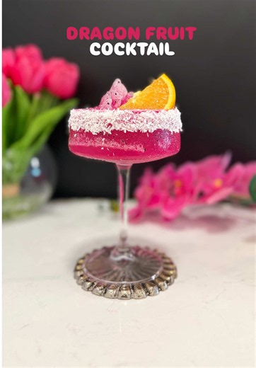 🌺✨ Dragon Fruit Coconut Cocktail 🐉🍹🌴 A tropical escape in a glass! 🌴☀️ This vibrant dragon fruit cocktail is creamy 🥥, refreshing 🍊, and packed with island flavors 🌺. Perfect for summer nights 🌙, pool days 🏖️, or whenever you need a little vacation in a sip 🍹✨ 🍹 Ingredients: 🌺 ½ cup frozen dragon fruit 🥥 ½ oz crème of coconut 🍊 2 oz orange juice 🥥 2 oz coconut rum 🧊 Ice 👩‍🍳 Instructions: 1️⃣ Add frozen dragon fruit 🌺, crème of coconut 🥥, orange juice 🍊, coconut rum 🍹, and