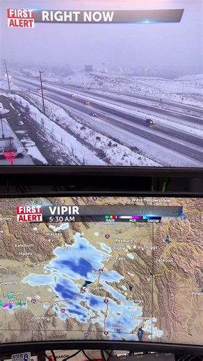 Lousy driving weather this morning @jeffroper Follow me online and watch at noon on @abcnetwork for more on slick weather #firstalert #weather #idaho #jackson #wyoming #pocatello #idahofalls #blackfoot | KIFI Local News 8