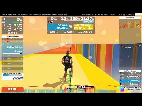 Virtual: Zwift - Climb Portal: Crow Road at 125% Elevation in France - 13.18 miles