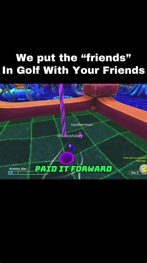 We were sabotaging eachother 2 rounds later #golfwithyourfriends #playstation #gaming #funny #friendship