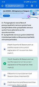 A: Postganglionic nerve fibre of parasympathetic nervous system... | Filo
