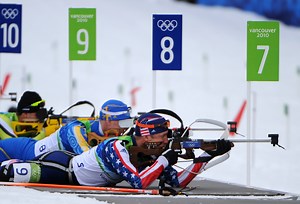 Olympic biathletes learn to shoot between heartbeats