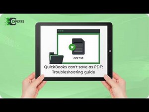 How to Fix QuickBooks Can’t Save as PDF? Step-by-Step Solutions!