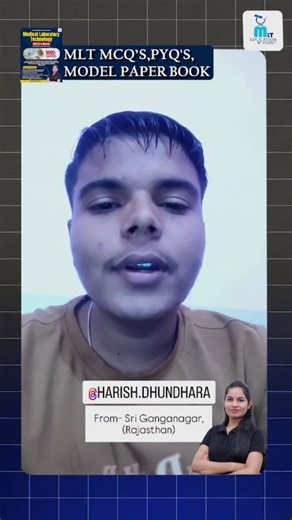 MLT Education Point on Instagram: "📚 MLT Education Point: Student Review & Book Promotion . . A sincere review from Harish Dhundhara (from Sri Ganganagar, Rajasthan) about the Medical Laboratory Technology (MLT) MCQ's, PYQ's, and Model Paper Book by MLT Education Point. He praises the book's comprehensive content, which covers topic-wise MCQs in Anatomy, Physiology, Microbiology, Pathology, and Biochemistry, along with Model Papers, Previous Years' Question Papers, All Laboratory Tests, and Ins