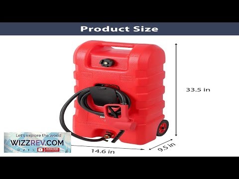 Garvee Fuel Caddy 15 Gallon Portable Gas Fuel Tank Container with LE