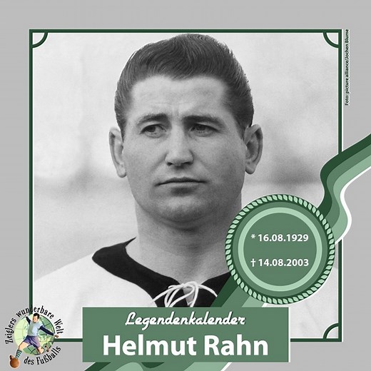 Helmut Rahn spielte unter anderem bei Rot-Weiss Essen, dem 1. FC Köln und dem Meidericher SV. Für seinen ersten Vertrag bekam er 160 DM. Ein Angebot, für 150.000 Mark in Buenos Aires zu spielen, lehnte er ab. Heute wäre er 91 Jahre alt geworden. | Zeiglers wunderbare Welt des Fußballs