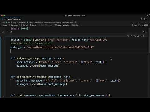 16. Generating test datasets - Claude with Amazon Bedrock - Claude course