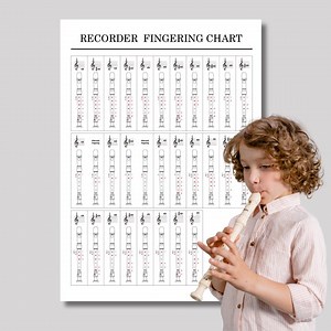 Recorder Fingering Chart for Music Teachers | Classroom Resource | Printable PDF and PNG Digital Download - Etsy