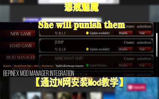 【通过N网安装Mod教学】惩戒魅魔 She will punish them