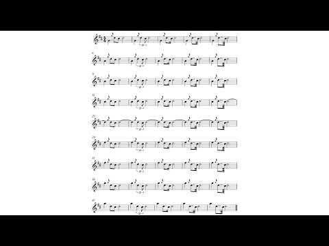 Exercise for D strikes, rhythmical control and crossing sounds, high pitch half speed