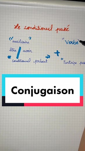 Le conditionnel passé 😝 #conjugaison #cours #francais #apprendre #conditionnel #passé