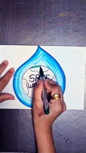 Save Water Drawing #trending #drawing #ytshort#short#viral#shorts #easydrawing