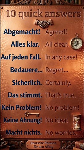 Quick German 🇩🇪: Quick Answers Tips #learngerman #deutschlernen