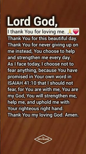 Lord God, I thank You for loving me 🙏❤️