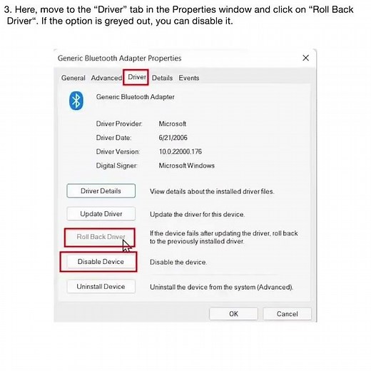 Rollback Driver Update