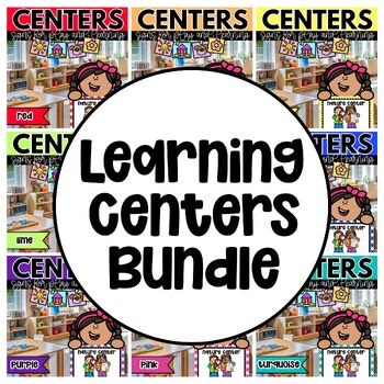 Preschool Learning Center Signs  Rotation Chart BUNDLE  | Editable in PowerPoint