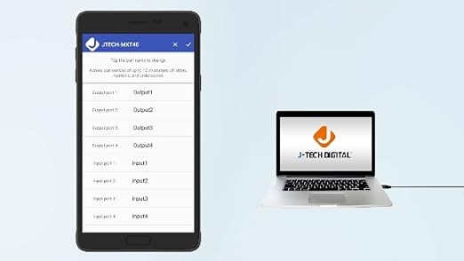 J-Tech Digital Smart Control App for Phone to Matrix Switcher UHD