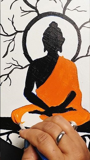 How to paint Lord Buddha || Buddha Purnima Drawing