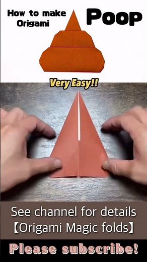 How to Make an Origami Poop Emoji 💩 | Super Easy & Fun! #Shorts