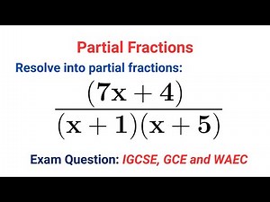 Partial Fractions Simplified | How to Split Algebraic Fractions with Linear Denominators | IGCSE GCE